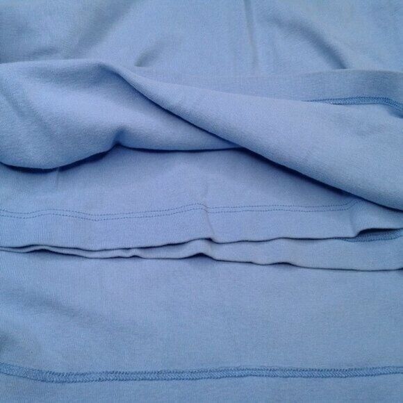 Expressiva Nursingwear Long Sleeve Top Size M Lt. Blue V/Crew Neck Double Layer - Picture 6 of 8